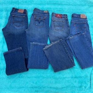 Lot size 10 4 jeans 1 Capri Levi’s Lucky